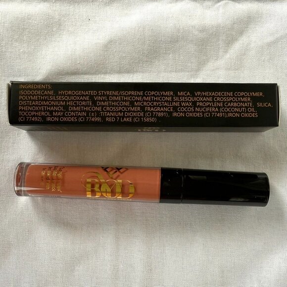 BYOD Beauty Liquid Lipstick Straight Forward Full Size Peach Nude Long Lasting - Picture 5 of 7